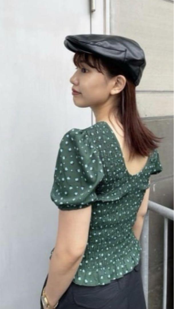 MOUSSY マウジー ブラウス　シャツ　グリーン　シャーリング　サイズ1