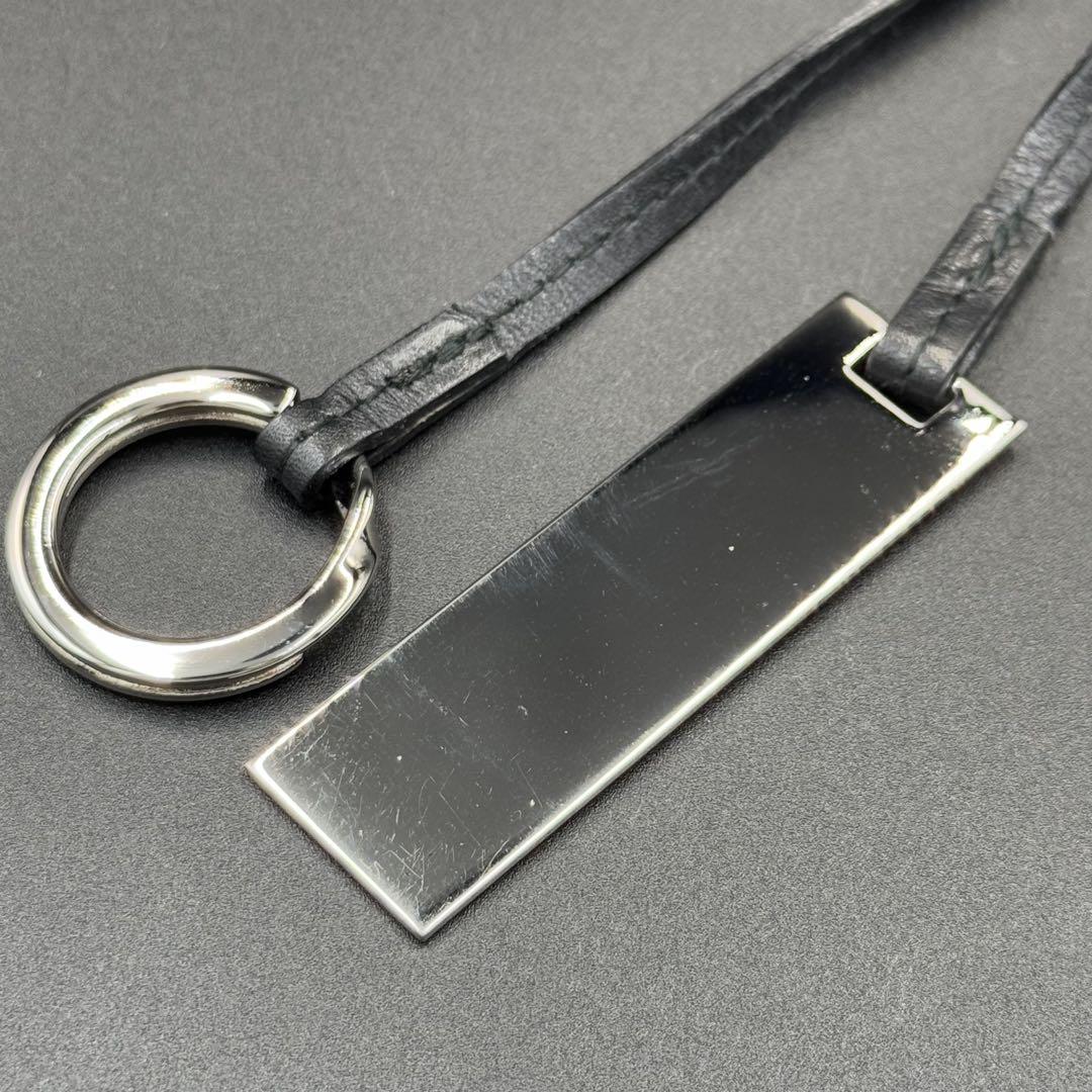 GUCCI グッチ クロシェット シルバープレート＆キーリング ブラック