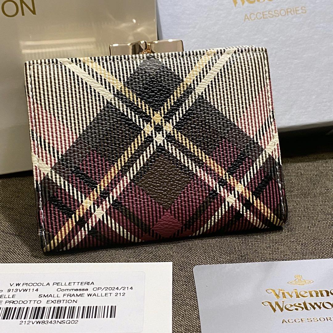美品Vivienne Westwood ヴィヴィアン ミ三財布　チェック
