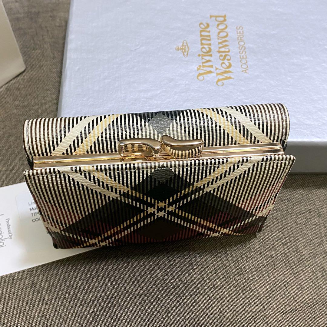 美品Vivienne Westwood ヴィヴィアン ミ三財布　チェック