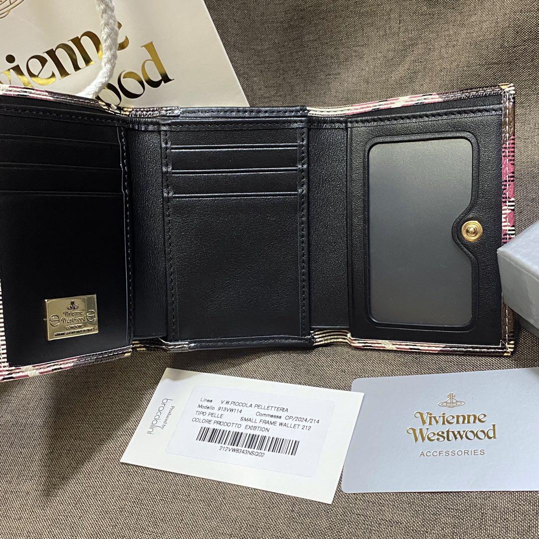 美品Vivienne Westwood ヴィヴィアン ミ三財布　チェック