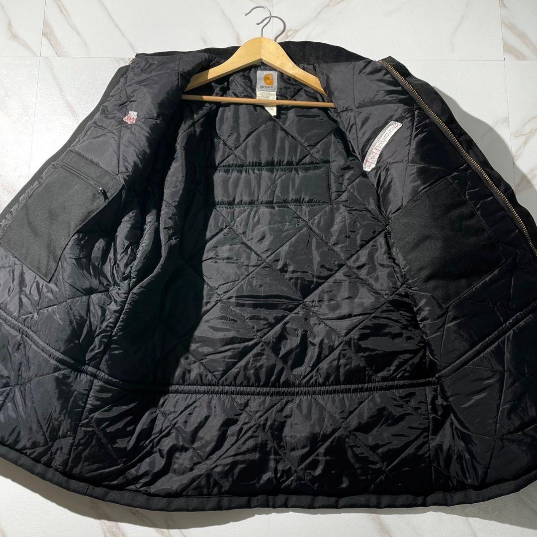 美品 XL✨Carhartt 企業刺繍 トラディショナルコート ダック地 黒