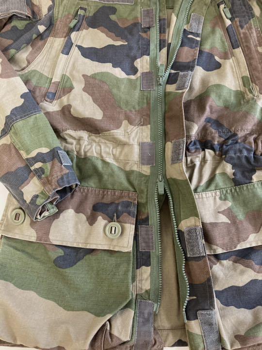 フランス軍 古着 軍物 CSD6p-m60658037081 スロットボタンミリタリージャケット カモフラ HOT安い