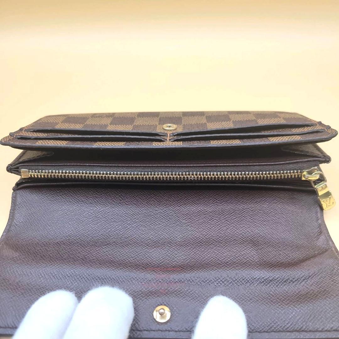 ルイヴィトン ダミエ ポルトフォイユ サラ 長財布 M63007 ブラウン