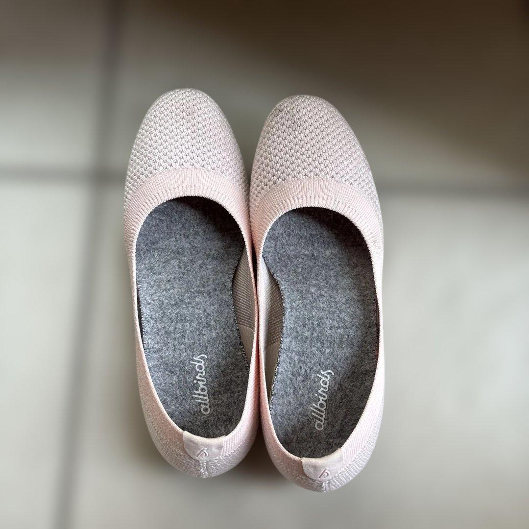 〈極美品〉Allbirds オールバーズ【24cm】バレエシューズ ピンク 極美品〉Allbirds オールバーズ【24cm】バレエシューズ ピンク