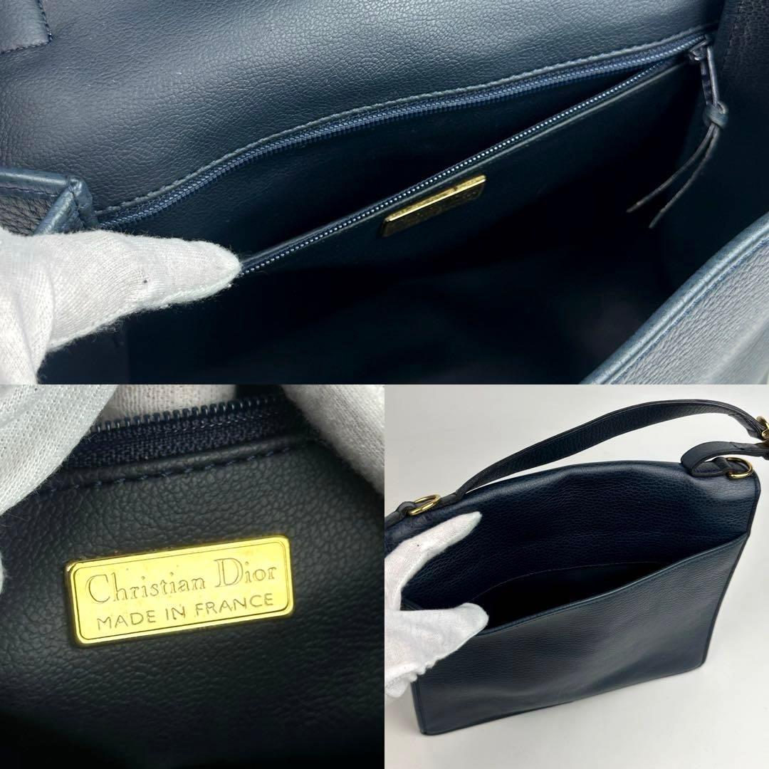 【美品】ディオール ハンドバッグ 2way CD オーバル ゴールド金具 レザー 【美品】ディオール ハンドバッグ 2way CD オーバル ゴールド金具 レザー
