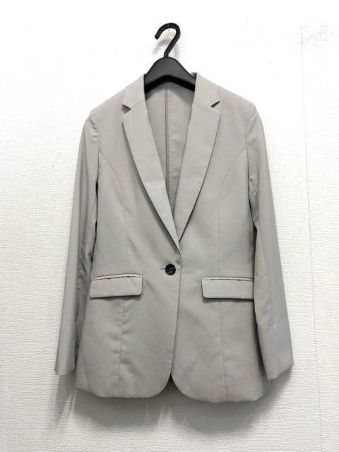 新品☆Mグレー×黒系♪UVカット機能♪おしゃれサマースーツ3点セット〇G424