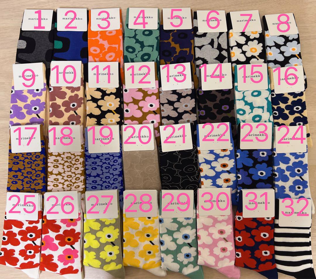 新品未使用　マリメッコmarimekko 靴下　ソックス　10足まとめ売り