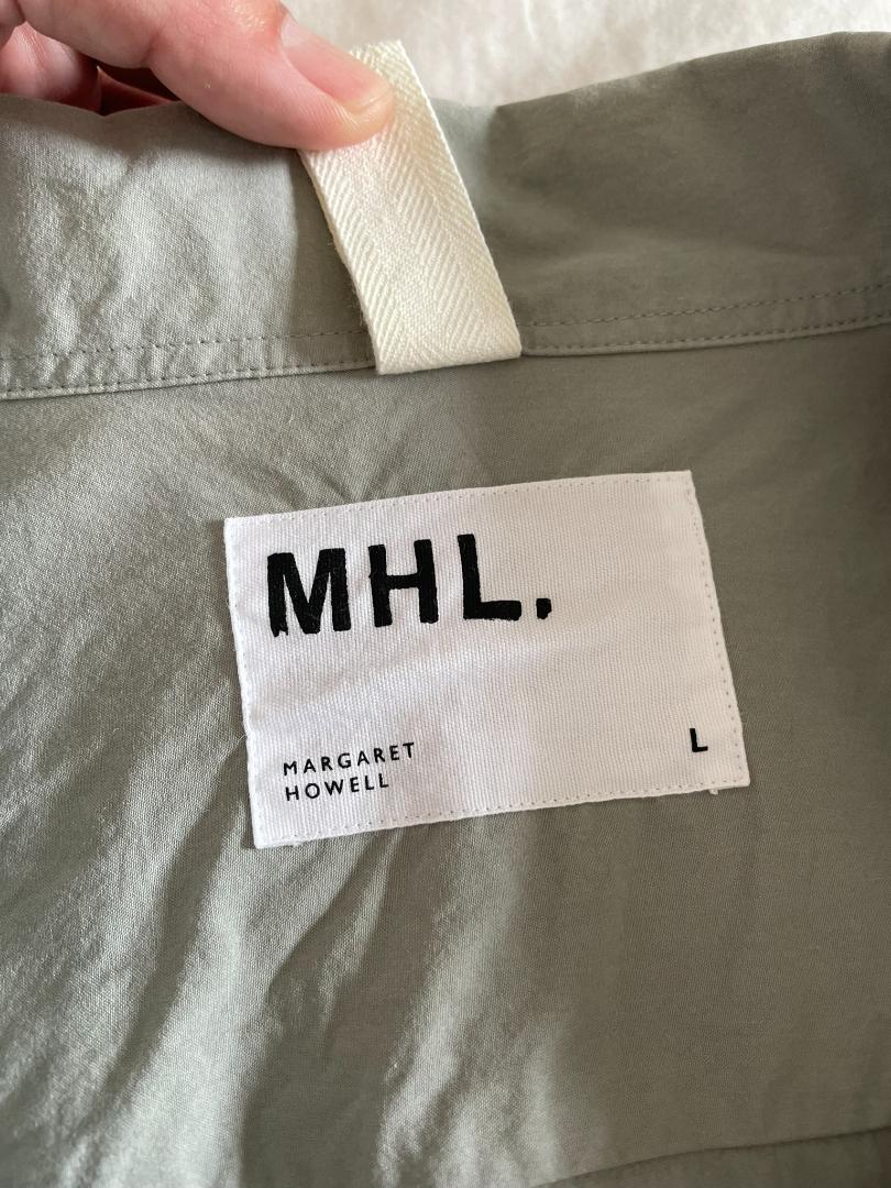 ★美品★MHL.(MARGARET HOWELL)半袖シャツ グリーン Lサイズ