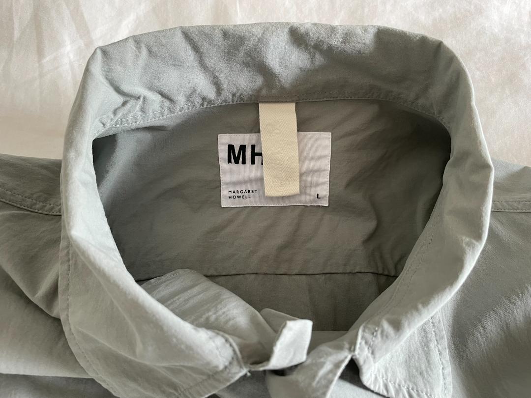 ★美品★MHL.(MARGARET HOWELL)半袖シャツ グリーン Lサイズ