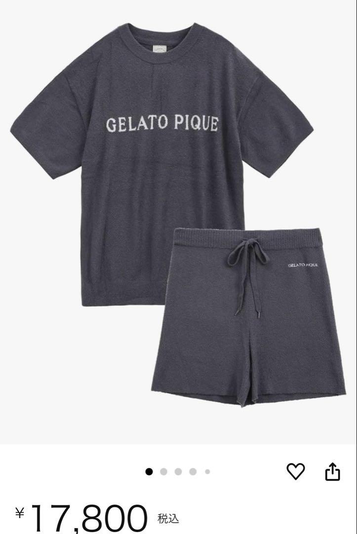新品♡ジェラートピケ　スムーズィーロゴジャガードプルオーバー&リブショートパンツ