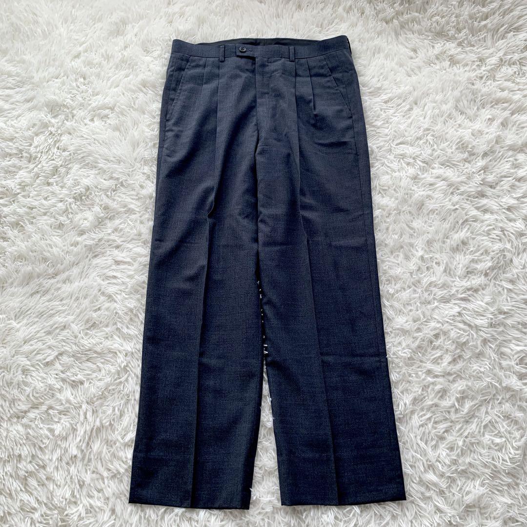 【美品】LANVIN ランバン ダブル セットアップ シェル釦 サマーウール M
