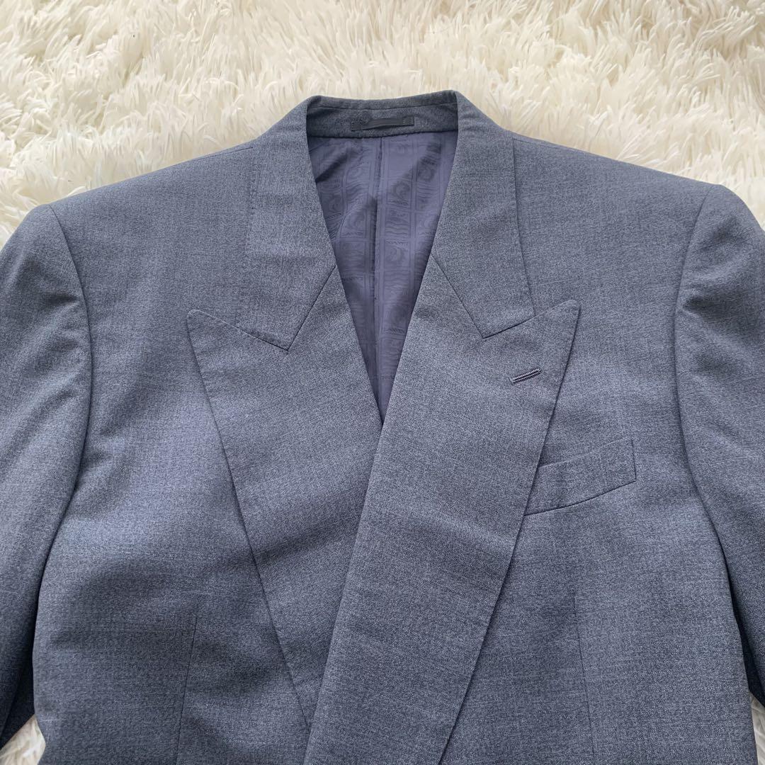 【美品】LANVIN ランバン ダブル セットアップ シェル釦 サマーウール M