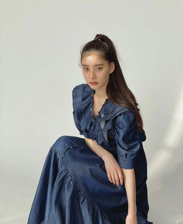 snidel新木優子sweetコラボ今季デニムワンピ lsnLB-m60670750342 特価超激安