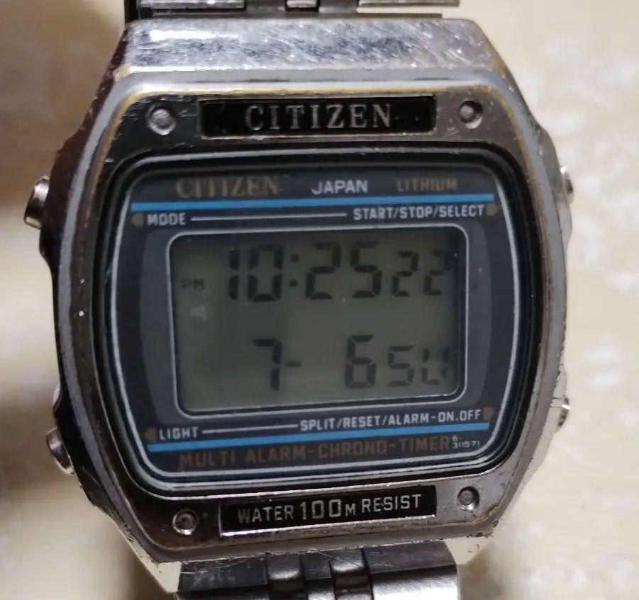 FREEWAY CITIZEN シチズン デジタル腕時計 黒 ヴィンテージ 美品 最終価格☆激レア Citizen シチズン 80s デジタル腕時計 美品