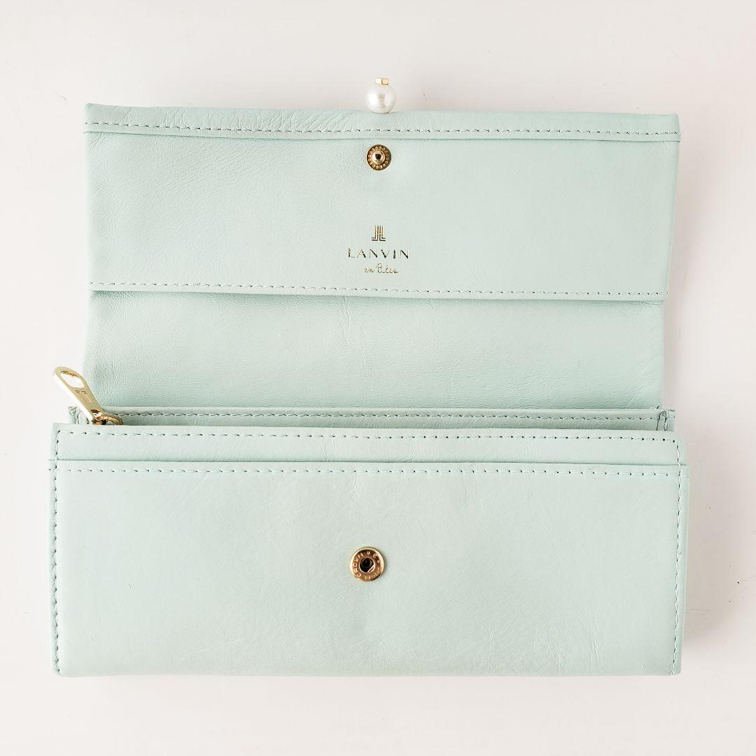 LANVIN en Bleu　長財布　シャペル　ミント　ランバンオンブルー