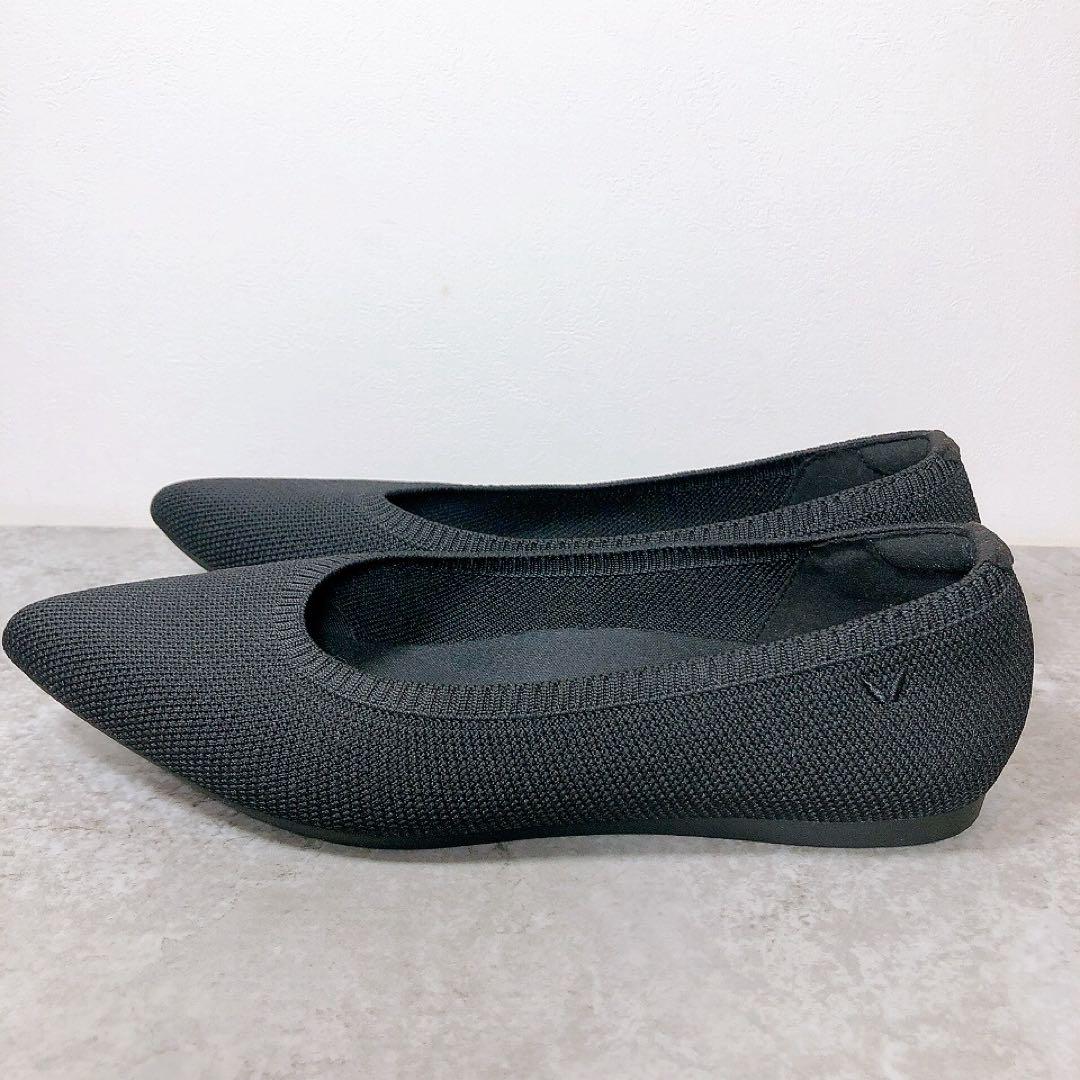 【美品】VIVAIA ビバイア ポインテッドトゥ フラットシューズ ブラック