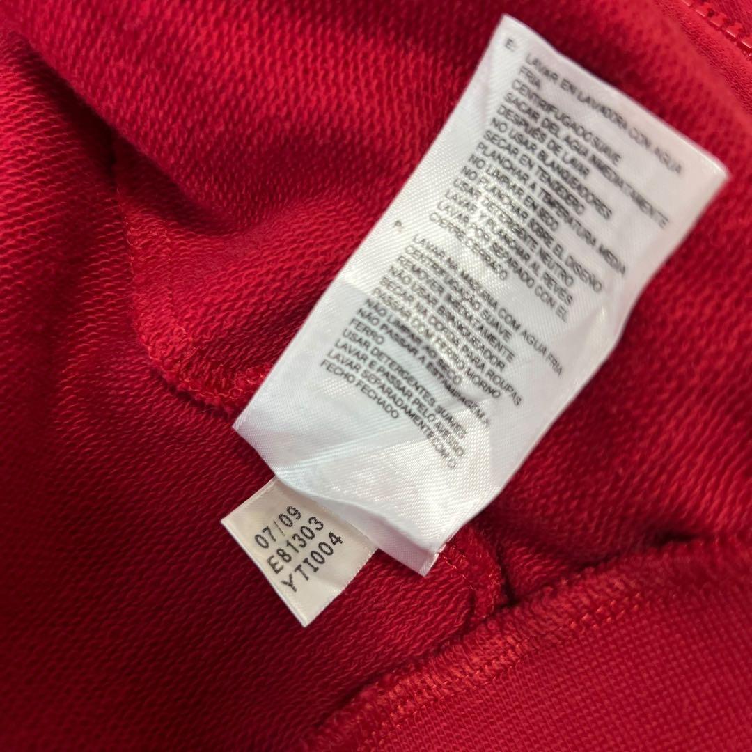 激レア✨00sアディダスジップアップパーカートレフォイルロゴリボンデザインレッド