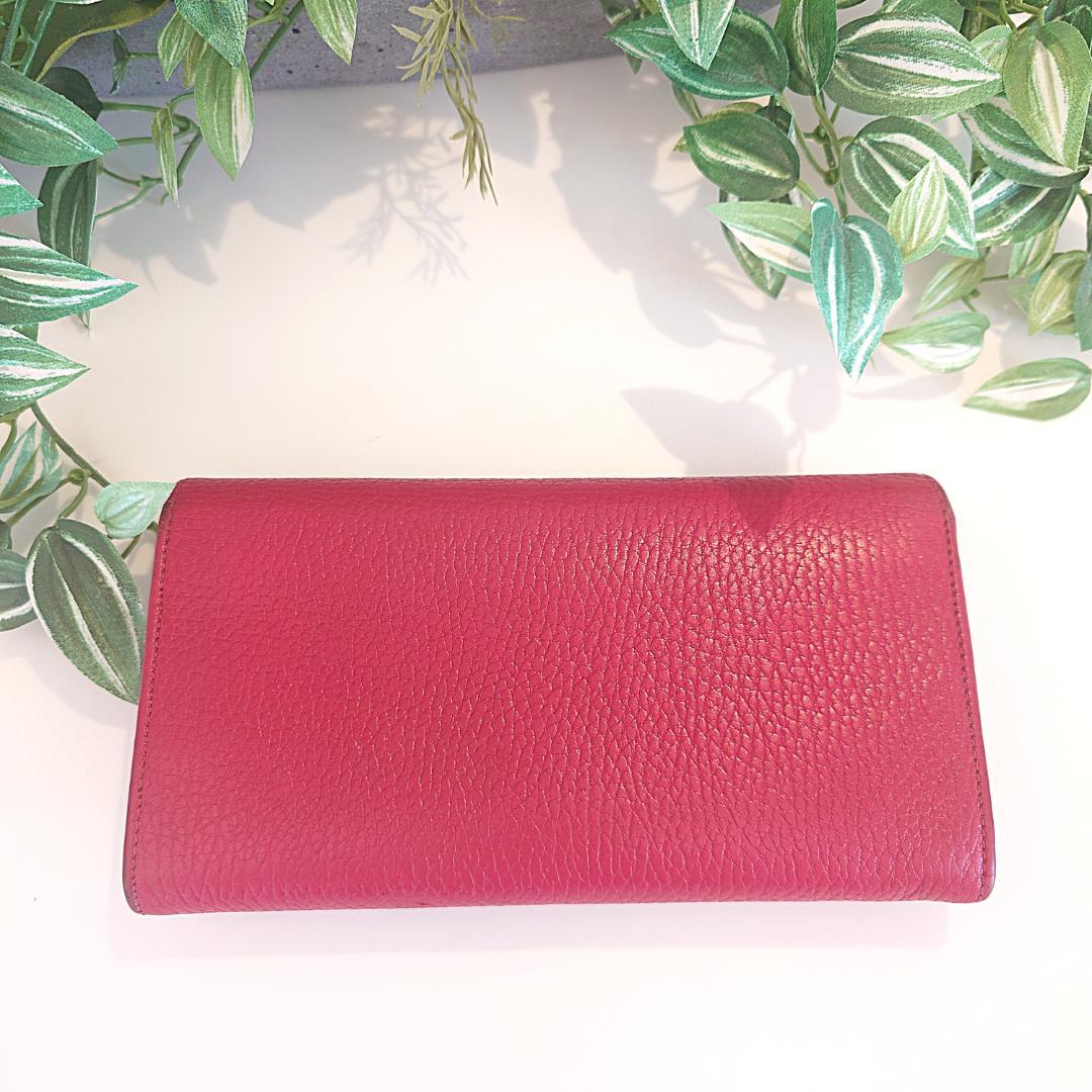 良品】GUCCI グッチ GG マーモント レッド 赤 長財布 2つ折り