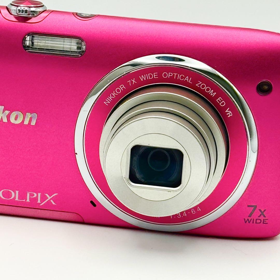 Nikon デジタルカメラ COOLPIX S3500 ストロベリーピンク