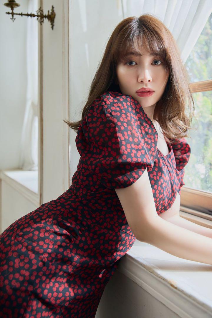 herlipto 新品Cherry Cache-Coeur One-Piece Cherry Pattern Cache-Coeur One-Piece