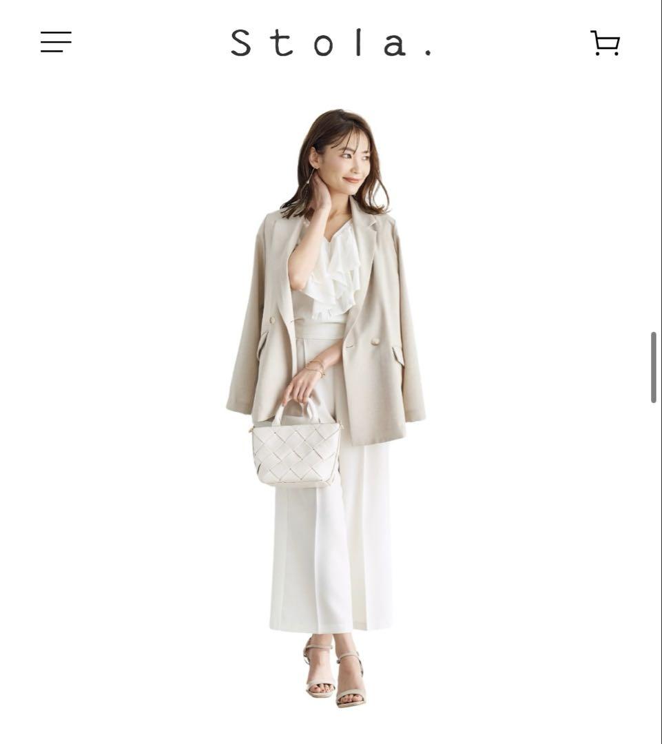 ストラ stola. フリルカラー サマーニット プルオーバー 新品未