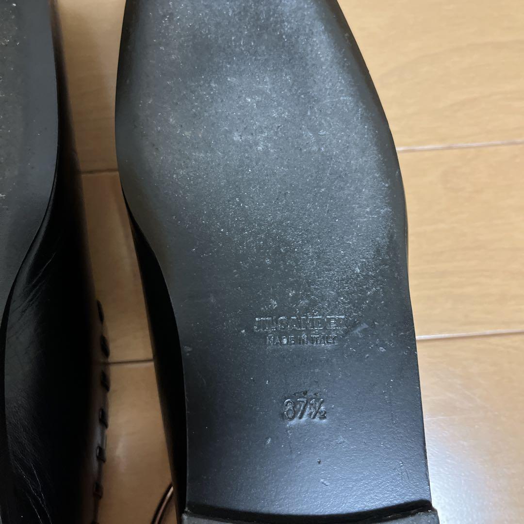 JIL SANDER アンクレットフラットシューズ　バレエシューズ　ブラック