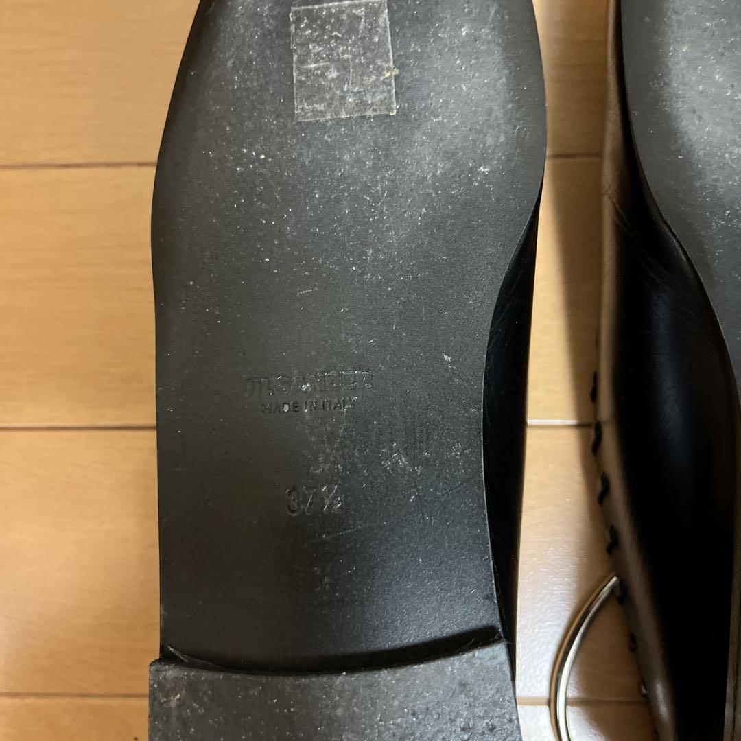 JIL SANDER アンクレットフラットシューズ　バレエシューズ　ブラック