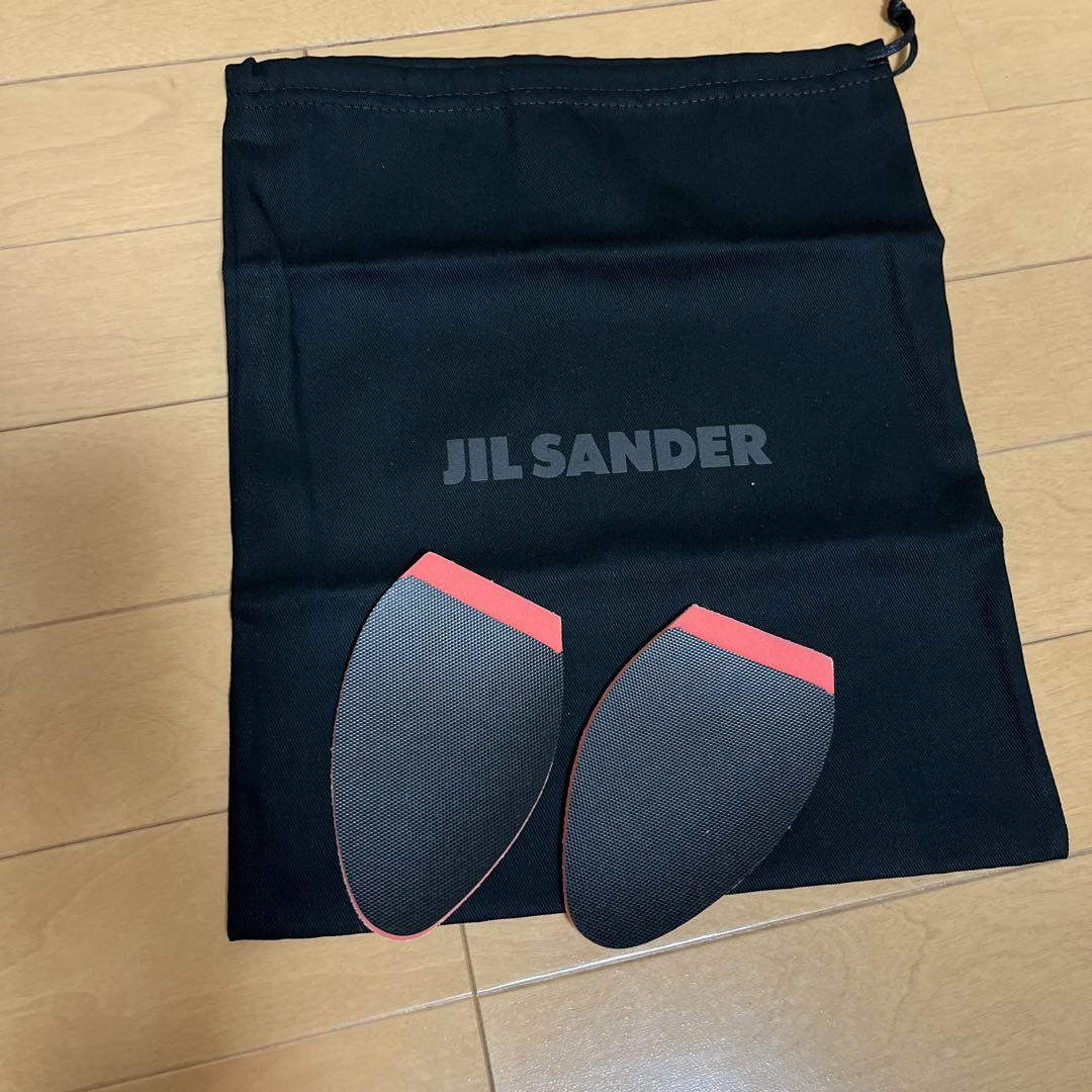 JIL SANDER アンクレットフラットシューズ　バレエシューズ　ブラック