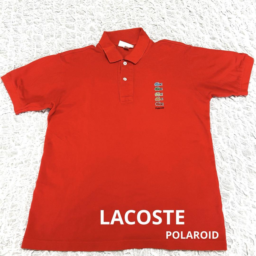 LACOSTE ラコステ　POLAROID 5ロゴポロシャツ希少オレンジ