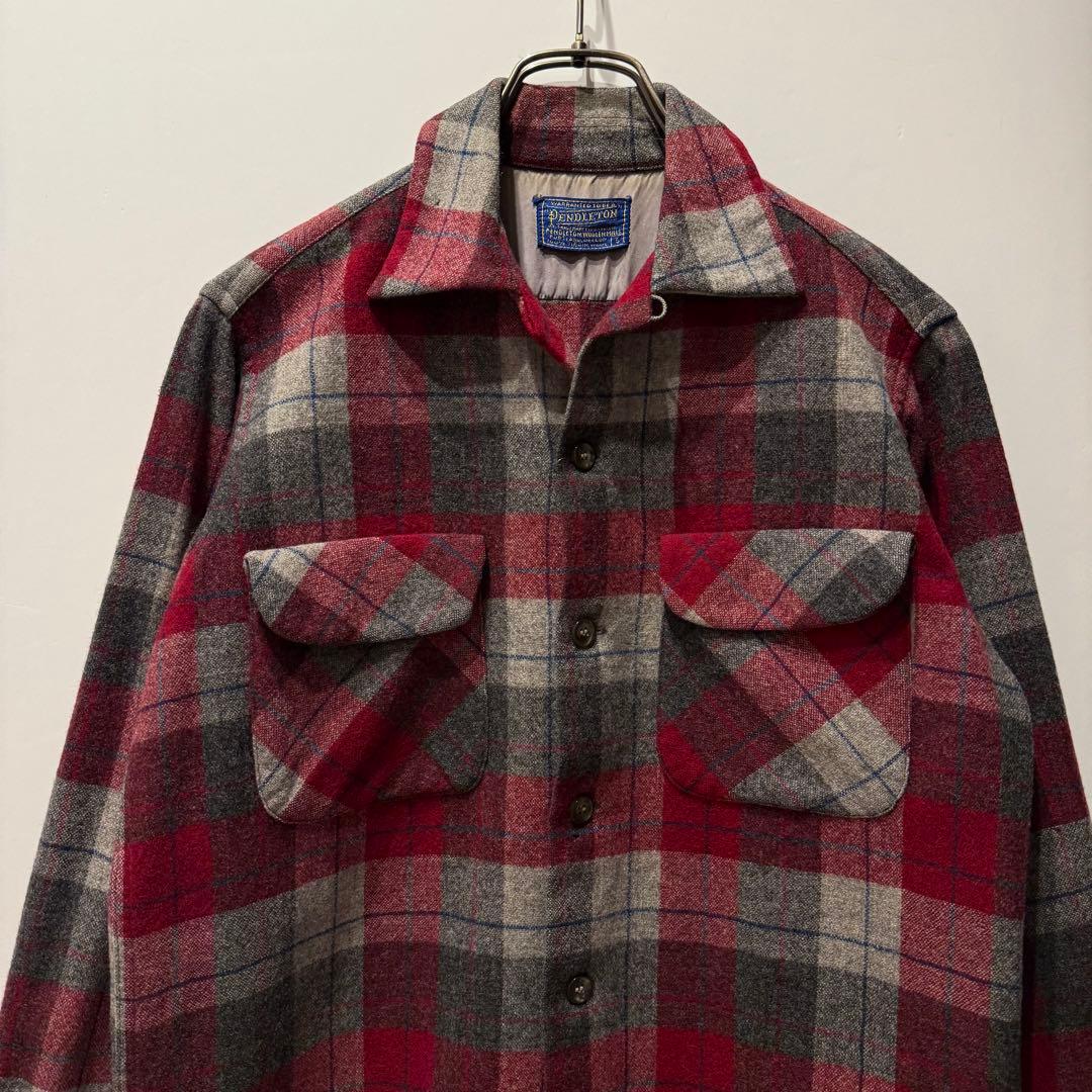 50's PENDLETON ペンドルトン ウールボードシャツ ループカラー 50's PENDLETON ペンドルトン ウールボードシャツ ループカラー