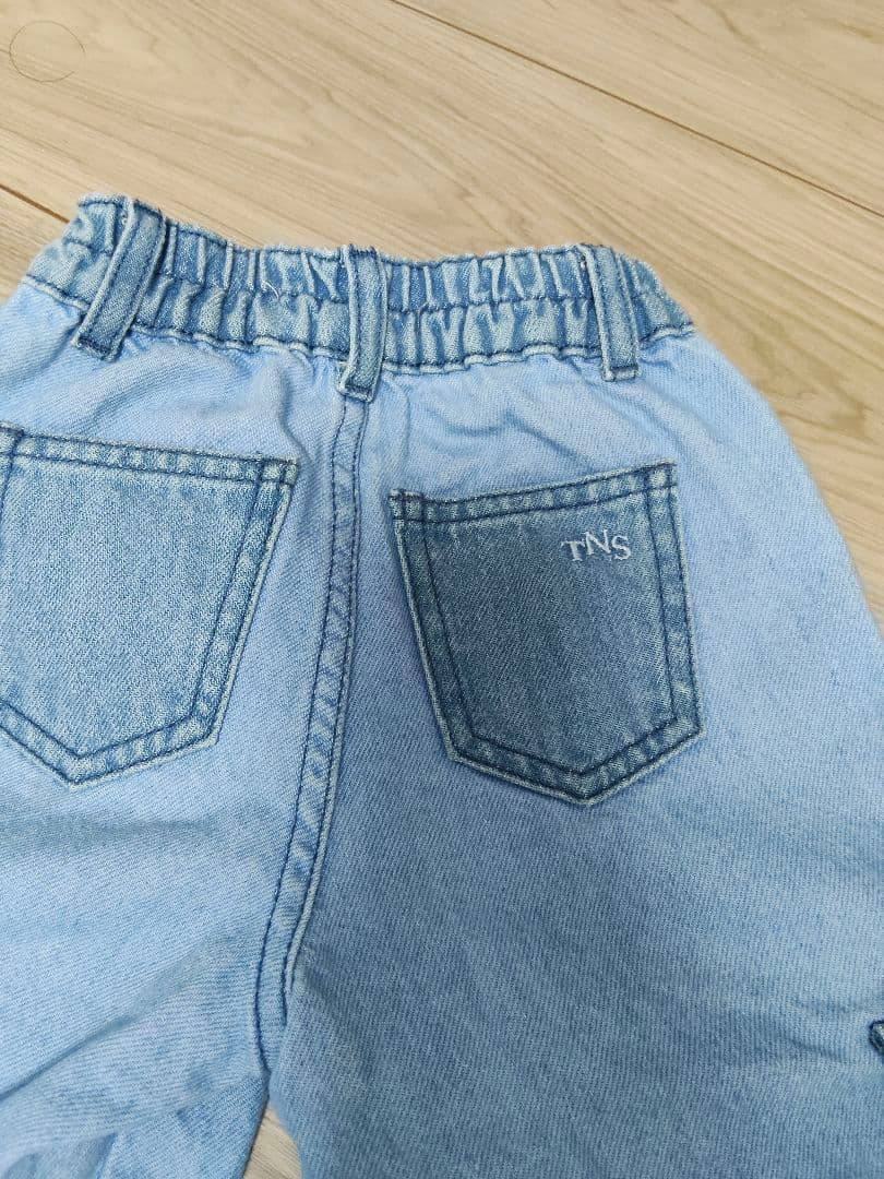 The new society ライトブルー カーゴパンツ 2y