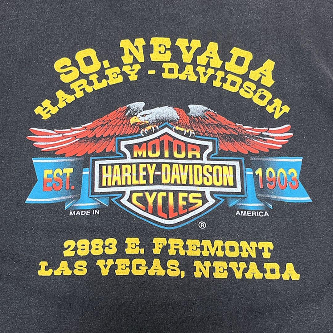 90s USA製 HARLEY DAVIDSON Tシャツ 3D EMBLEM 画像6