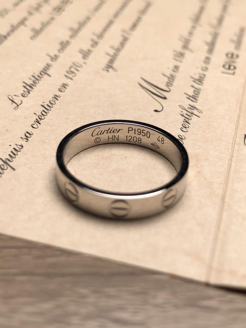 cartier カルティエ　love ラブリング　プラチナpt950