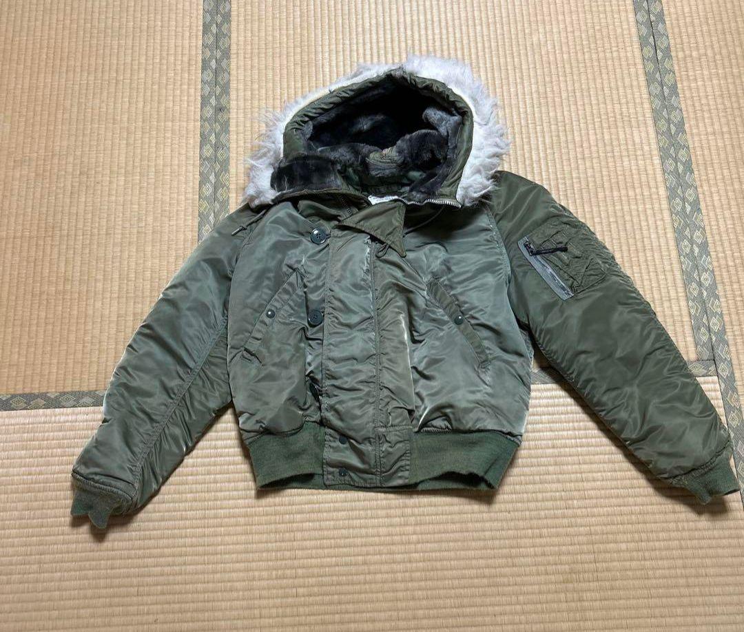【ビンテージ】【アルファ】【N-2B】【Mサイズ】【定番カーキ】90s