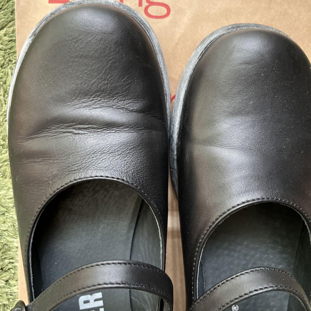 CAMPER 黒 ストラップシューズ 24.5 カンペール レザーシューズ