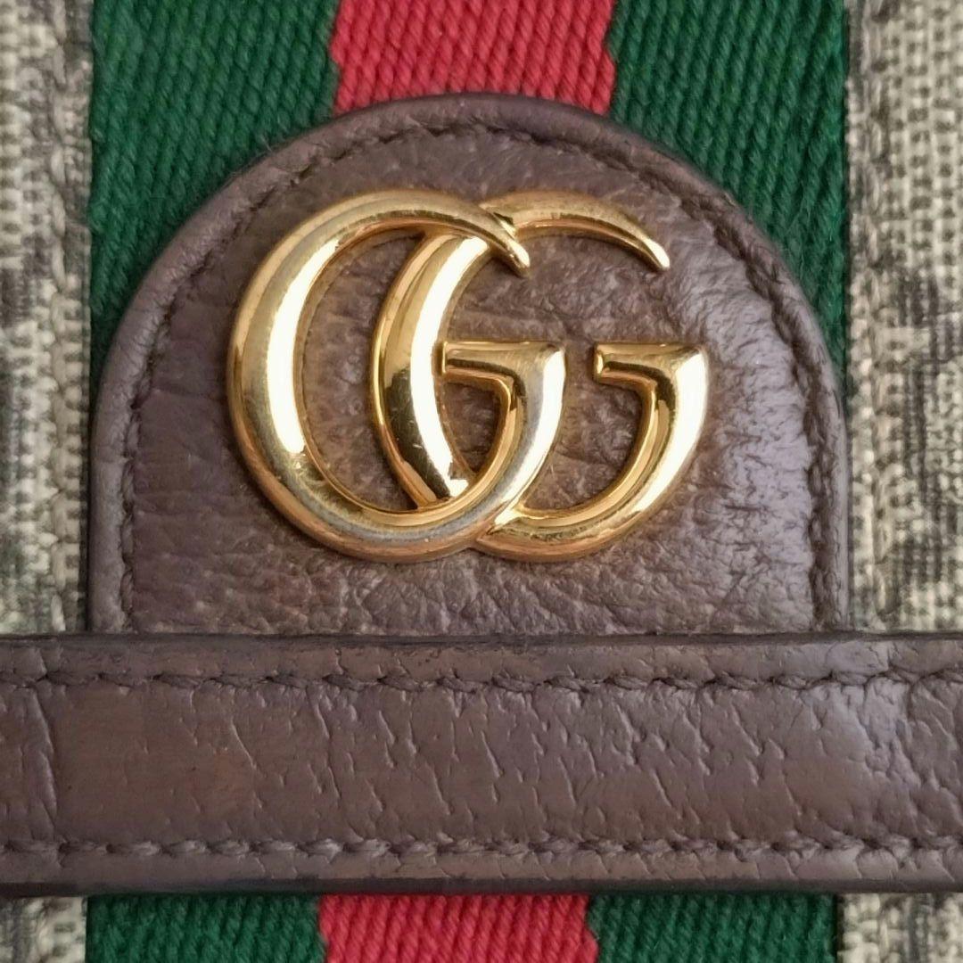 美品 GUCCI オフィディア フレンチフラップウォレット 二つ折り財布