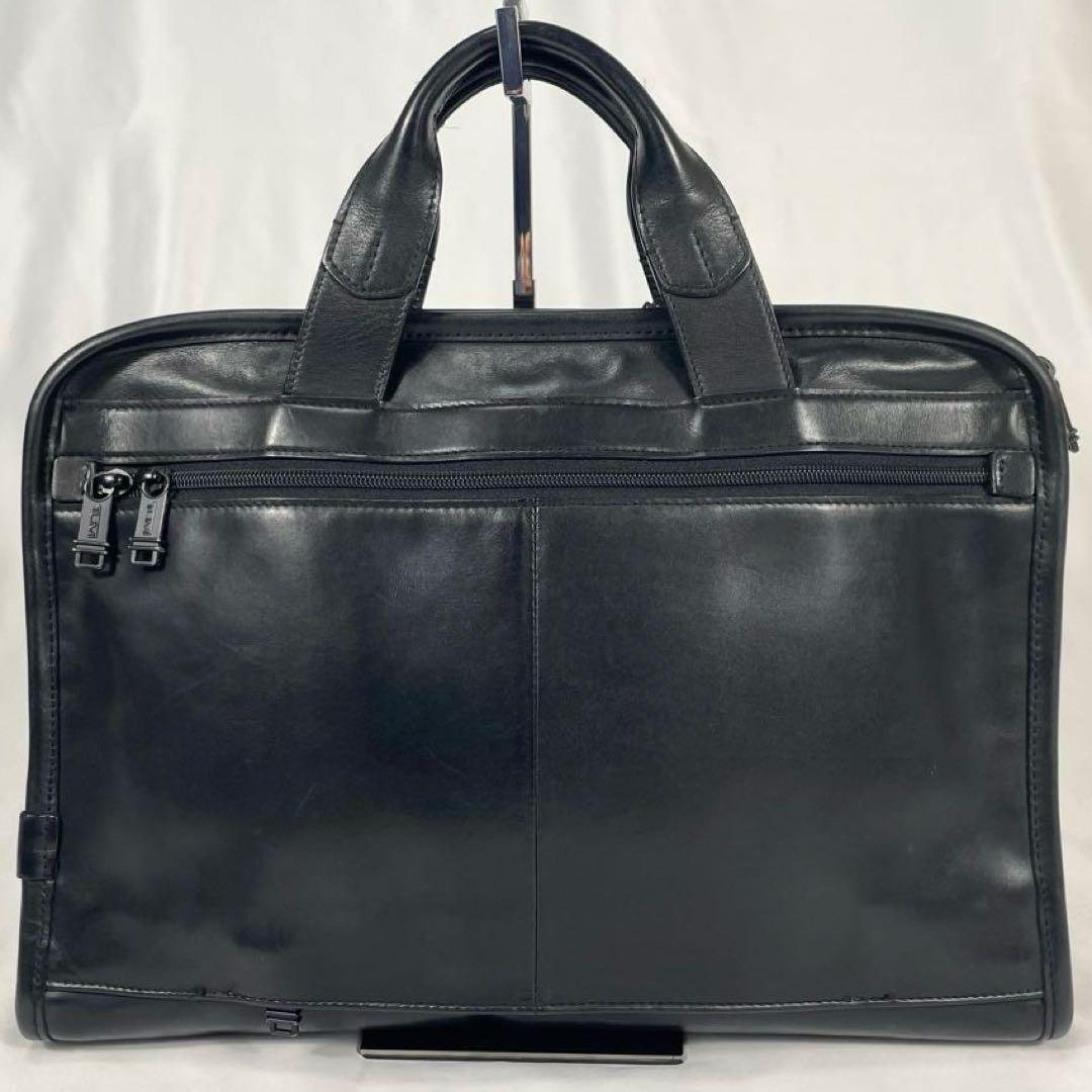 【オールレザー】TUMI トゥミ ブリーフケース 2way A4可 チャーム 黒
