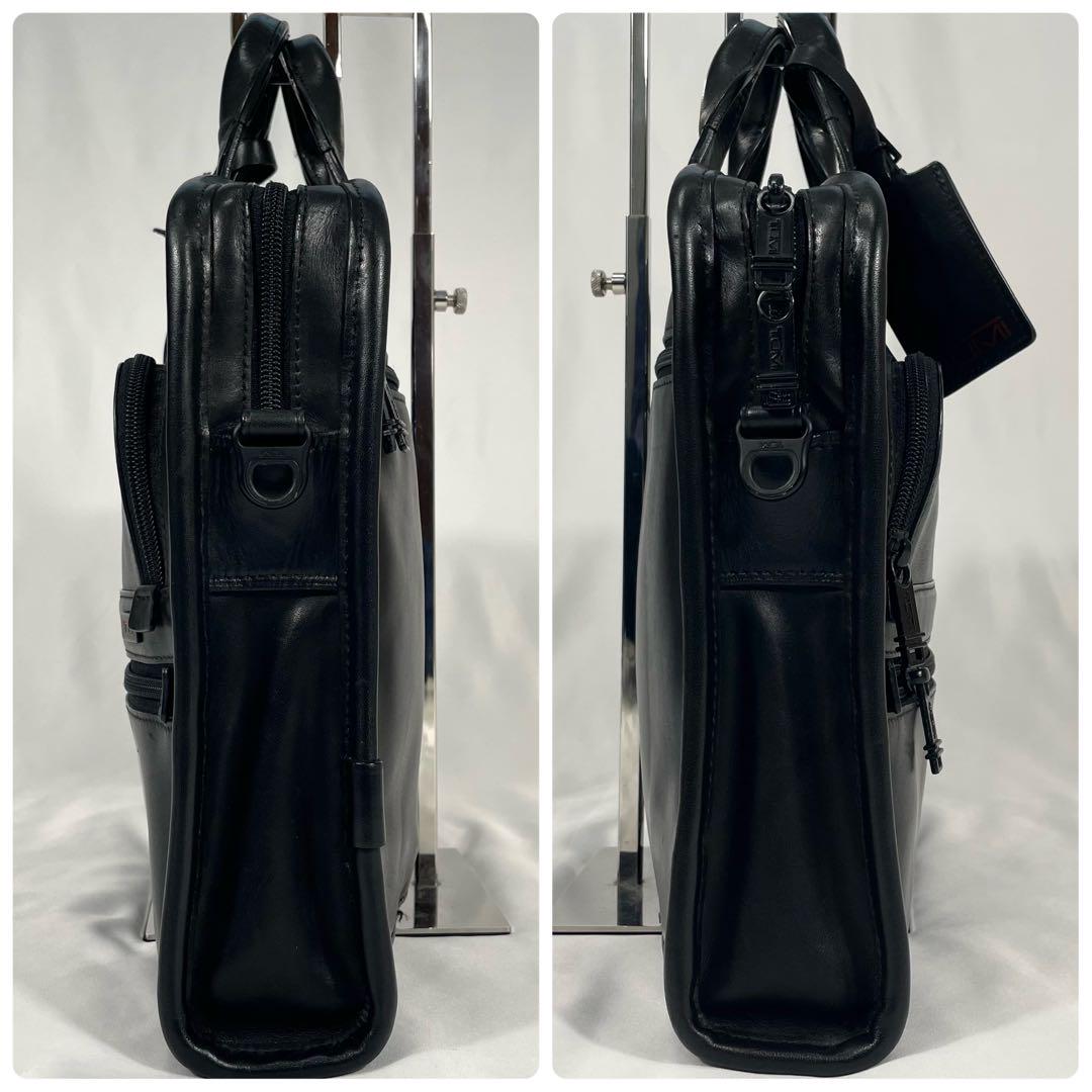 【オールレザー】TUMI トゥミ ブリーフケース 2way A4可 チャーム 黒