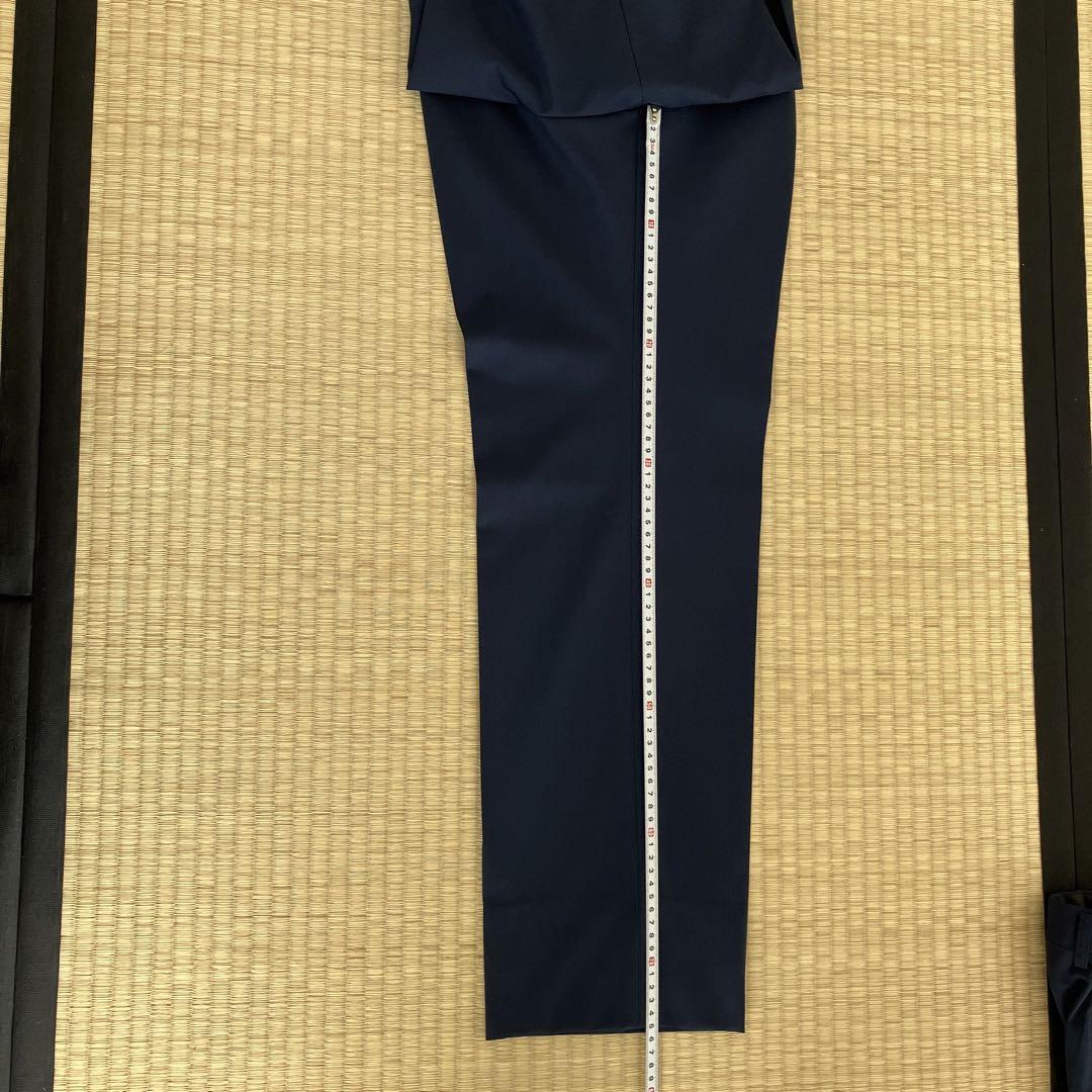 メンズスーツ　上下セット　セットアップ　2パンツ　3点セット　ネイビー　A6