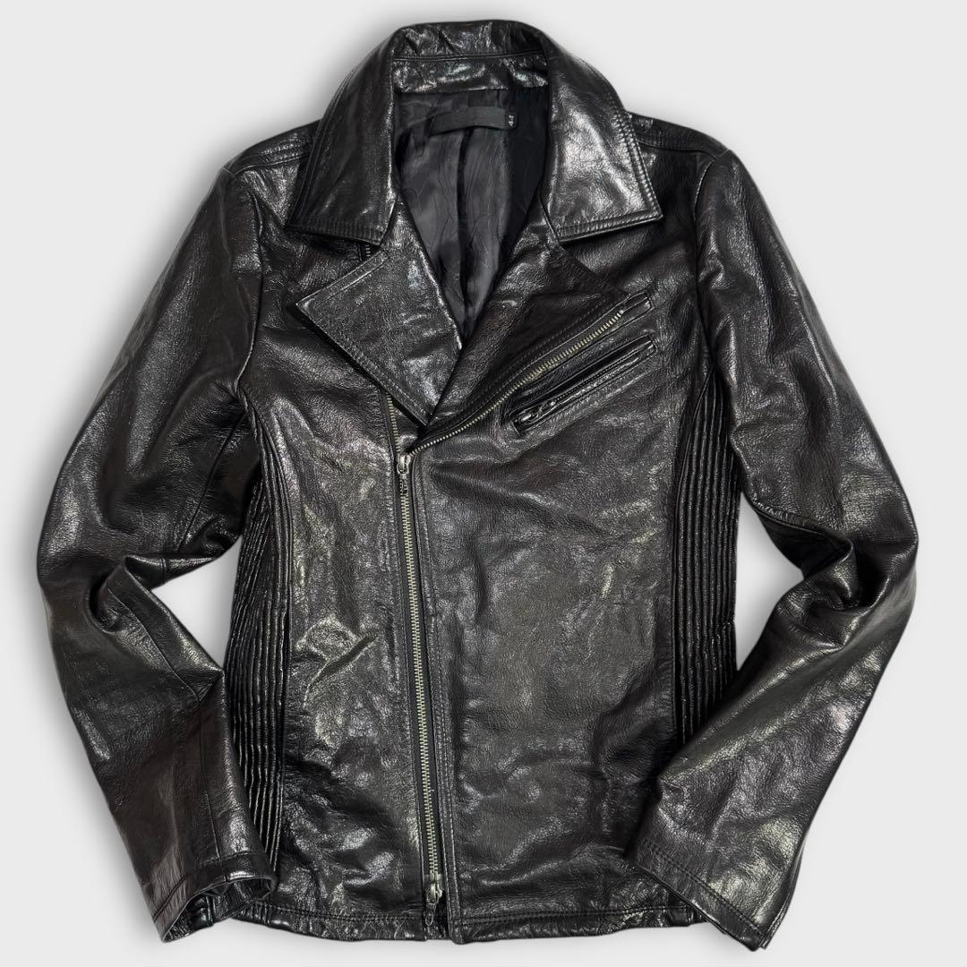 【SALE】 希少 極美品 フーガ ゴートレザー ライダースジャケット ジャケット・アウター