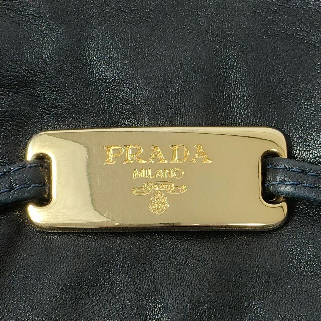 美品✨ PRADA プラダ ゴールド金具 レザー グローブ 手袋YS_ハイブランド