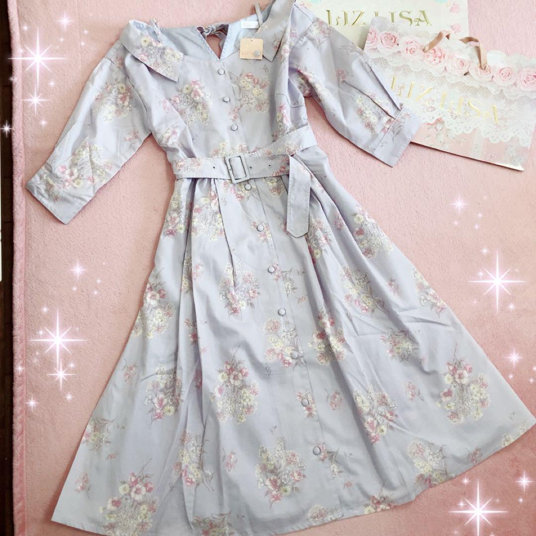 ☆LIZ LISAリズリサ☆イノセントフラワー柄ワンピース☆新品ラベンダー☆