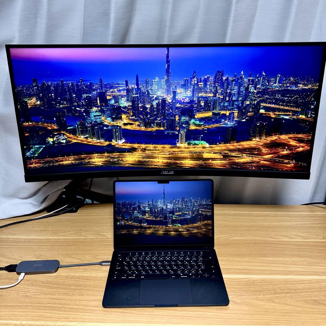 【美品】ASUS ウルトラワイドディスプレイ　35インチ　曲面　湾曲　WQHD 美品】ASUS ウルトラワイドディスプレイ 35インチ 曲面 湾曲
