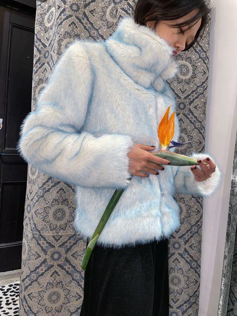chipchipshop baby blue ファーコート