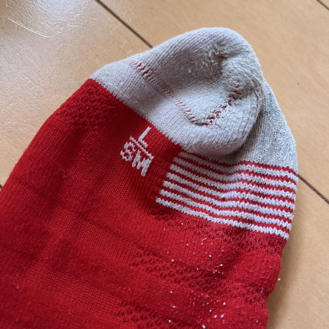 adidasサッカーソックス 赤 二足 SM 25〜26 - メルカリ