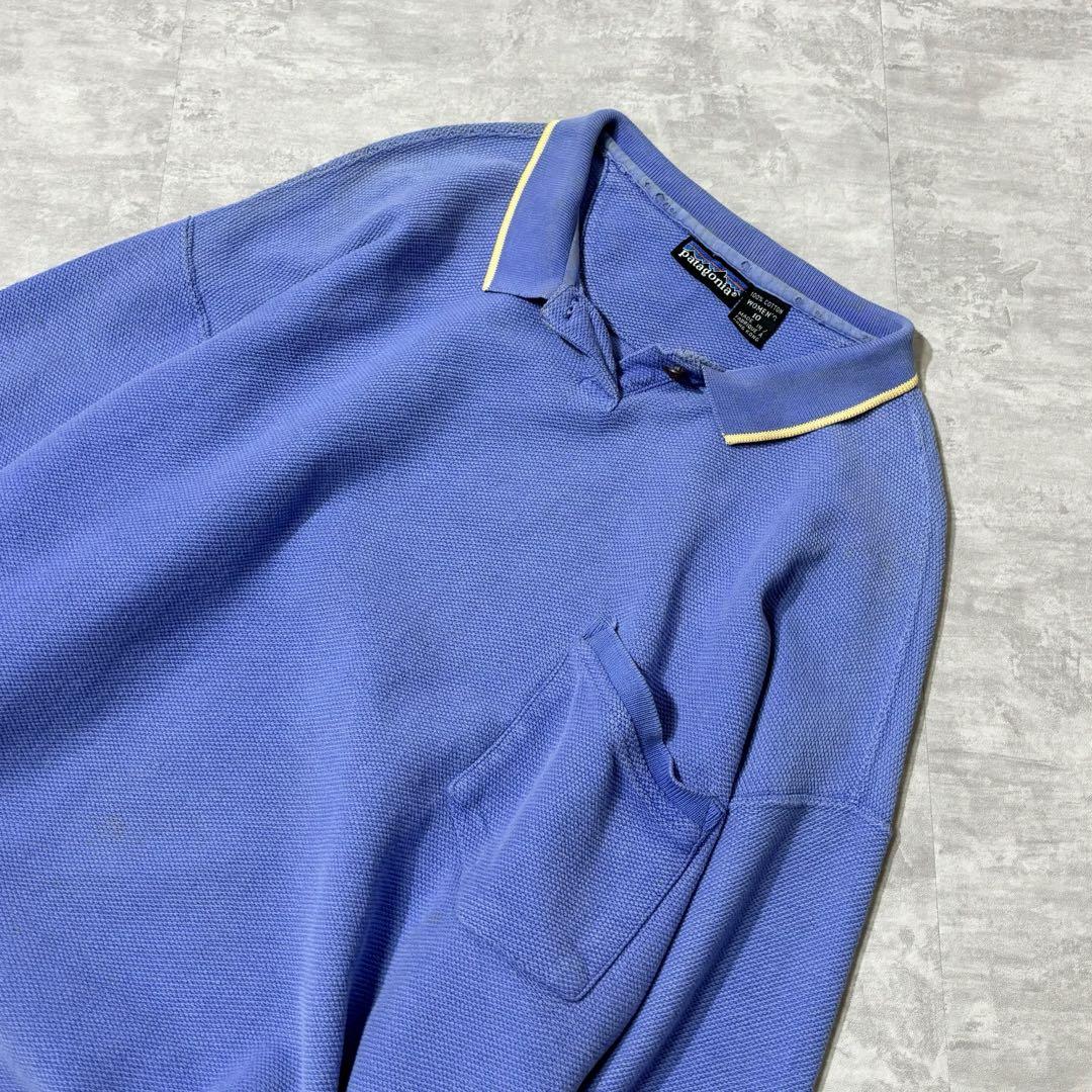 90s vintage patagonia 鹿の子 襟付 スウェット ポロシャツ