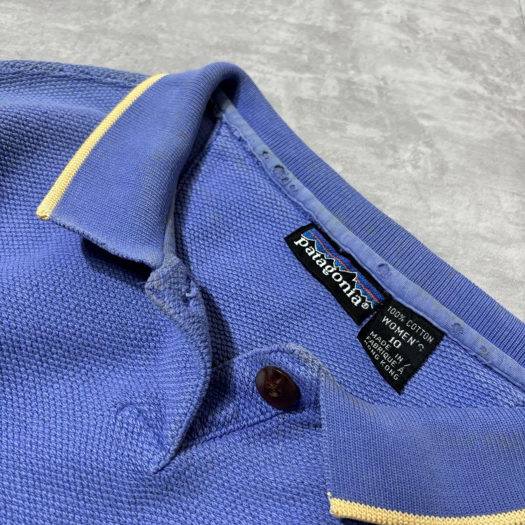 90s vintage patagonia 鹿の子 襟付 スウェット ポロシャツ