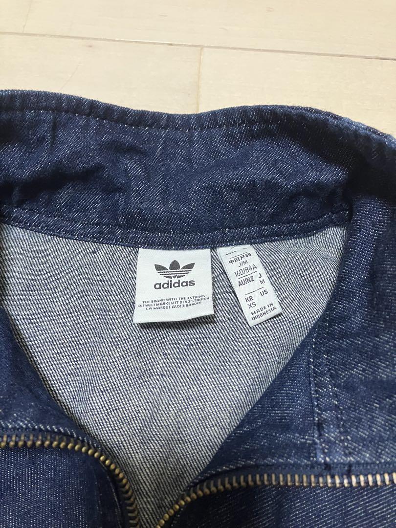 adidas デニムブルー ジップアップジャケット XS