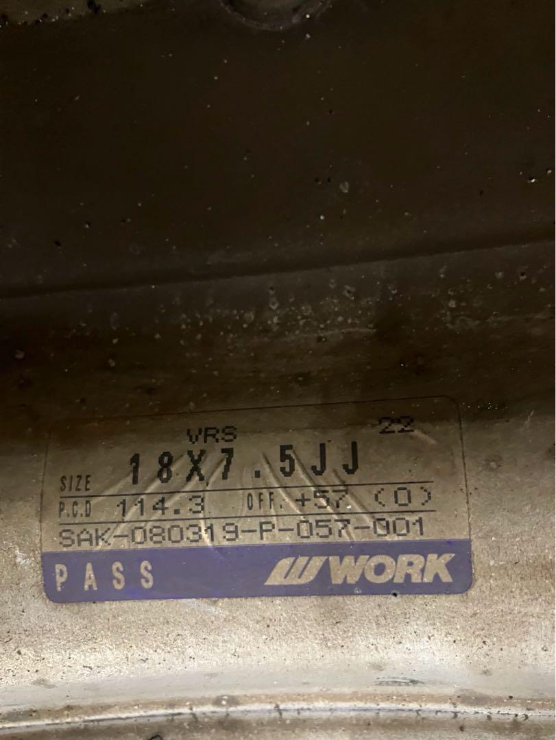 WORK 18インチ アルミホイール